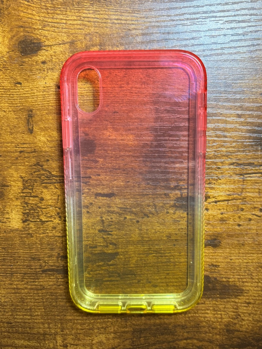 Transparent Red to Yellow Gradient Phone Case - Compatible iPhone XR